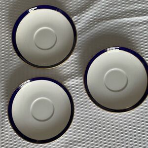 Spode Consul Cobalt Fine Bone China Saucer Set of 3 Y7332